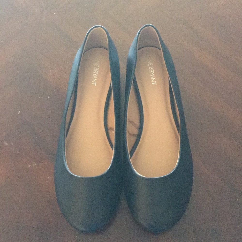 Lane Bryant Black Flats NWOT